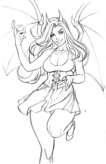 Image of Demon Witch Rough Pencils by Marissa Pope
