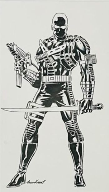 Image of Andy Kubert Snake Eyes G.I. Joe #108 Full Figure