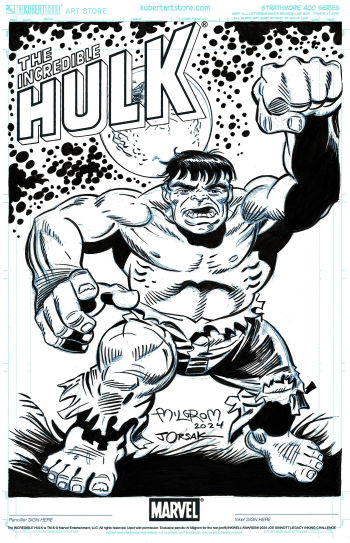Image of Sinnott Legacy Inking Challenge Hulk signed Al Milgrom/Joe Orsak