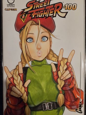 Image of Street Fighter #100 Cammy Blank Sketch by Omar Dogan