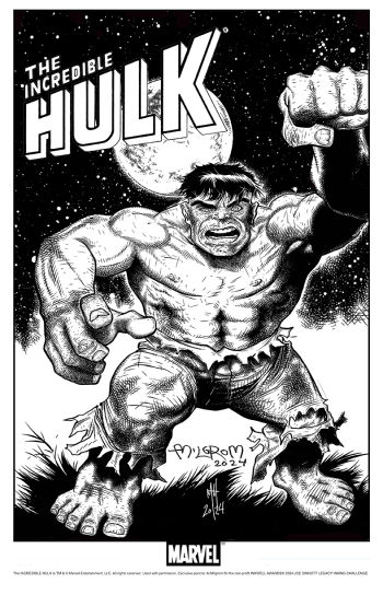 Image of Sinnott Legacy Inking Challenge Hulk signed Al Milgrom/Matt Santorelli