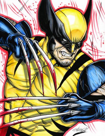 Image of Wolverine Copictober Day 4