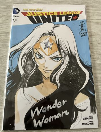 Image of Wonder Woman sketch cover by Satoshi Shiki