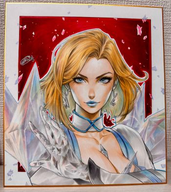 Image of Emma Frost Marvel Rivals Shikishi