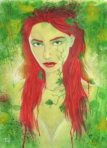 Image of POISON IVY PAINTING 9x12