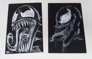 Image of VENOM ORIGINAL ART SKETCH CARD LOT SIGNED DAN NEIDLINGER
