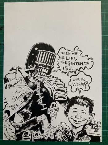 Image of Epic Crossover: Judge Death meets Alfred E Neuman Convention Sketch by S K Moore