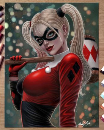 Image of Harley Quinn - Original Artwork by David Dias