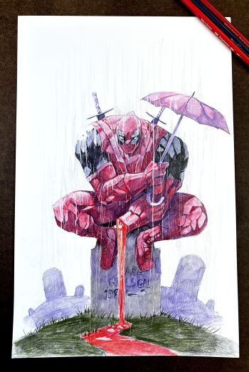 Image of Deadpool Color Pencils