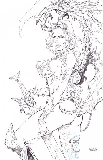 Image of Hellwitch inks _11x17 inches
