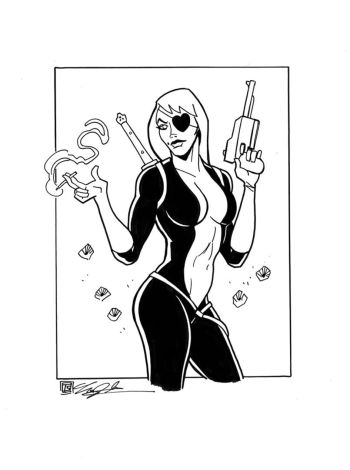 Image of Venture Bros Brothers Molotov Cocktease ink drawing by Tim Shinn