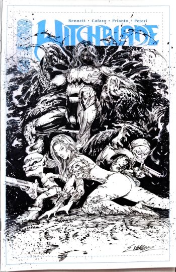 Image of The Darkness/Witchblade sketch cover