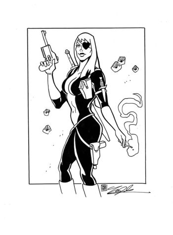 Image of Venture Bros Brothers Molotov Cocktease ink drawing by Tim Shinn