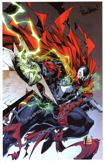 Image of SPAWN COLOR PRINT SIGNED V. KEN MARION