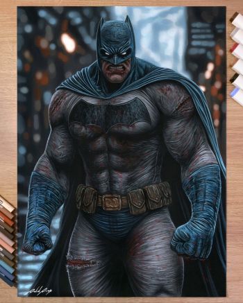Image of Batman 🦇 12x17" - Original Artwork by David Dias