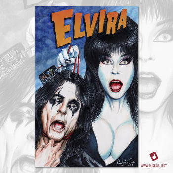 Image of Alice Cooper Elvira Sketch Cover