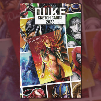 Image of Duke Sketch Cards Artbook 2023 6/50
