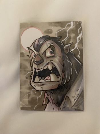Image of Werewolf Sketch Card