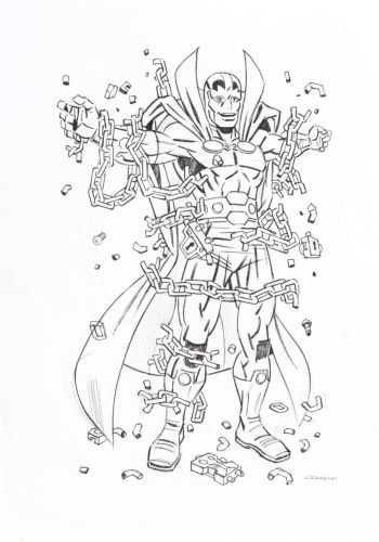 Image of Mr. Miracle breaks free!