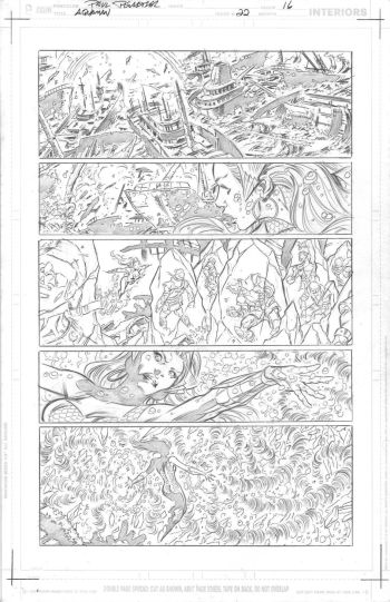 Image of Aquaman page featuring Mera by Paul Pelletier