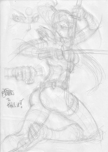 Image of Bruno Cosmo prelim sketch Zealot