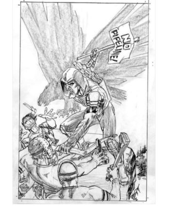 Image of Green Arrow issue 20 Mike Grell Variant Cover Prelim. Pencils and inks by Mike Grell !