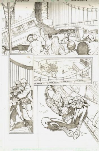 Image of Stormbreaker issue 6 page 7 . Featuring Spider-Man ! Penciled by Andrea Di Vito !