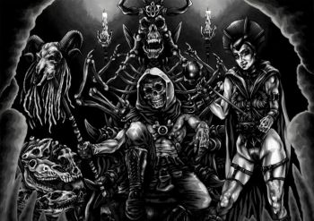 Image of Masters of the Universe SKELETOR and EVIL-LYN A4 Original Art