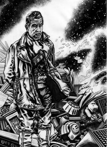 Image of DOCTOR WHO - A4 JOHN HURT War Doctor ORIGINAL ART by Paul Swain