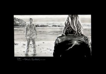 Image of DOCTOR WHO - A4 DAVID TENNANT 10th Doctor and Rose / Bad Wolf Bay Art