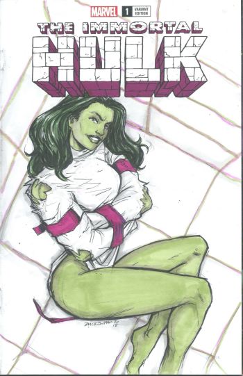 Image of She Hulk Harley Quinn (Adam Hughes)Homage