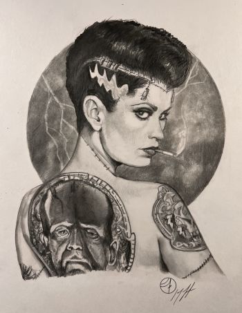 Image of Bride of Frankenstein lowbrow