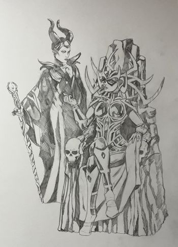 Image of Hela and Malificent