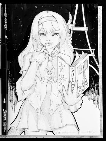 Image of Inktober / Arttrober Fusion 2024 Day 15: Firefly (Honkai Star Rail) Guidebook