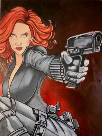 Image of Black Widow Oversize Sketchcard