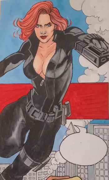 Image of Black Widow Oversize Sketchcard