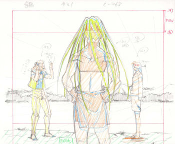 Image of Fullmetal Alchemist (FMA) Animation Production Sketch Genga Cel 06 // Anime Art Douga
