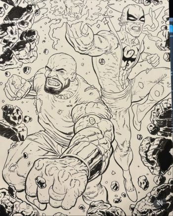 Image of Steve Skroce Powerman and Iron Fist Commission