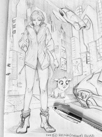 Image of Inktober / Arttrober 2024 Fusion Day 27: Reina (Tekken 8) Road