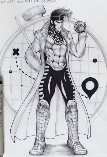 Image of Inktober / Arttrober 2024 Fusion Day 29: Gambit Navigator