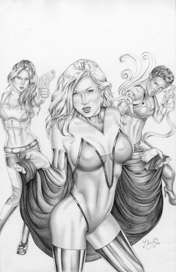 Image of Persuasion Adventures 11x17" original graphite drawing by Nicole Brune