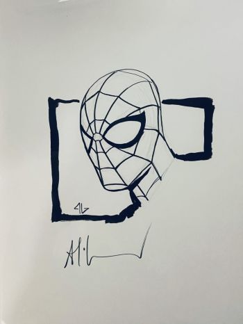 Image of Adi Granov Spider-Man commission ! Pencilled & inked by Adi Granov ! Signed by Adi Granov !