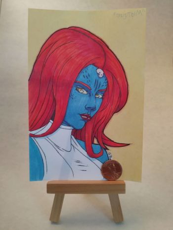 Image of Mystique postcard headshot
