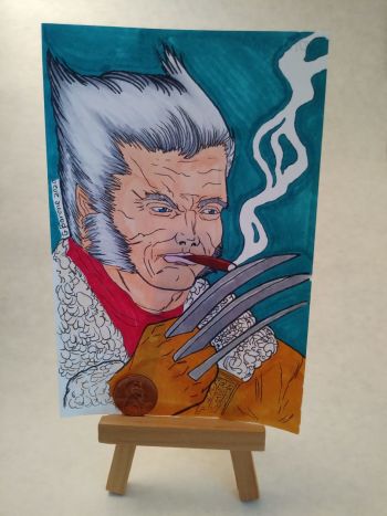 Image of Old Man Logan Post Card Head Shot