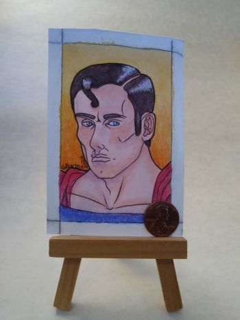 Image of Superman mix media head shot