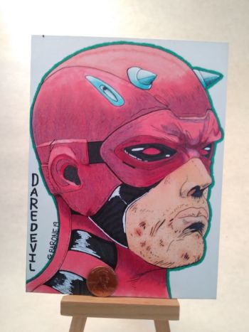 Image of Card Stock Head Shot of Dare-Devil