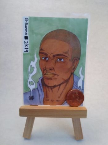 Image of Sketch Card Head Shot of Nick Cage