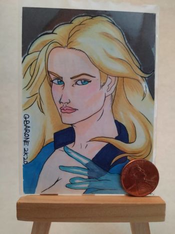 Image of Sketch Card Head Shot of Sue Storm (A.K.A. Invisible Woman)