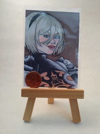 Image of Sketch Card Head Shot of 2B