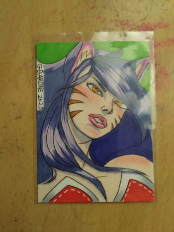 Image of Sketch Card Head Shot of Ahri